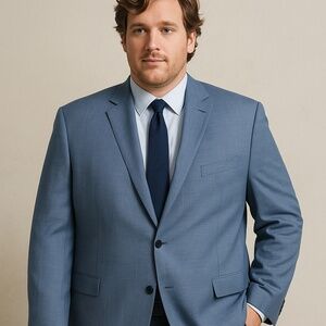 Lauren Ralph Lauren Men’s Blazer Sport Coat 48R Blue Two-Button Jacket Classic